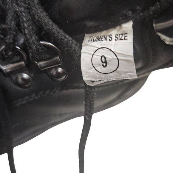 AdTec Black Leather Womens Steel Toe Work Boots Size 9 - Picture 6 of 7